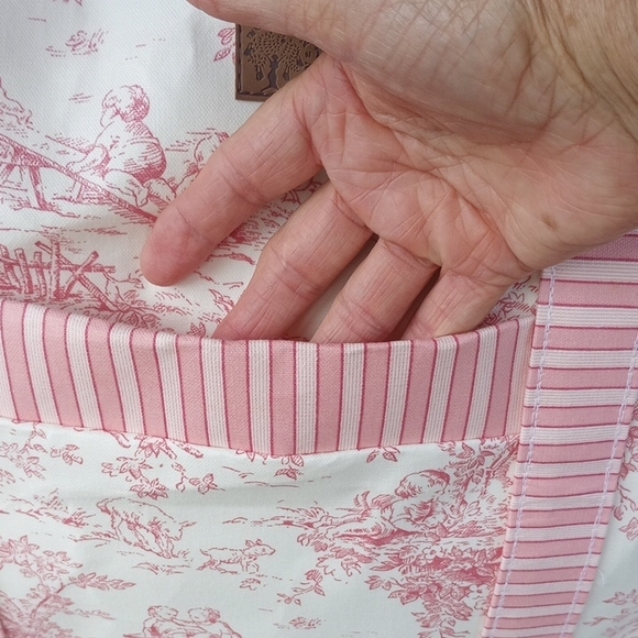 LAST PINK Vintage Style Toile Baby Bag/ Beach Bag/ Everything Tote - Picture 5 of 8